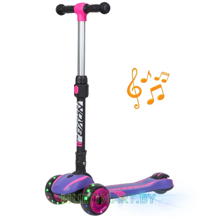 Самокат Novatrack RainBow Car Girl Pro 120CGP.RAINBOW.VT20 (фиолетовый, 2020)